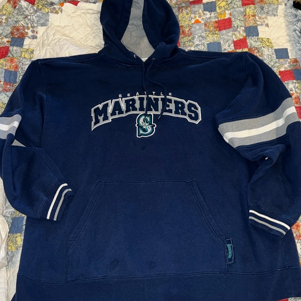 90s Vintage Seattle Mariners baseball Lee sport hoodie oversized